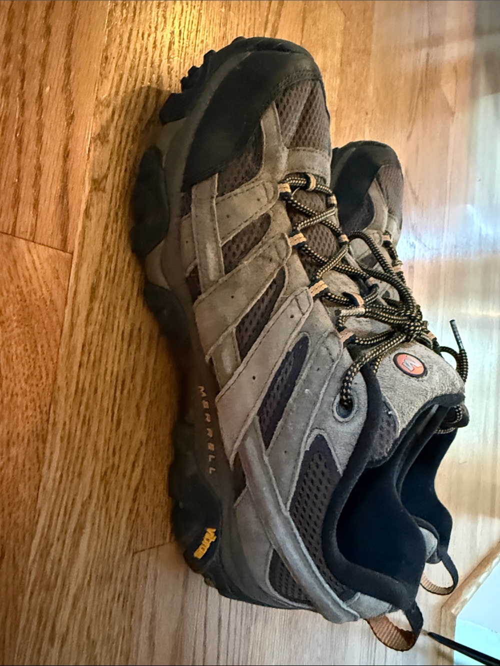 EUC Men's Merrell Trail Hiking Shoes in Grey and Black Sz 12 - Picture 5 of 5